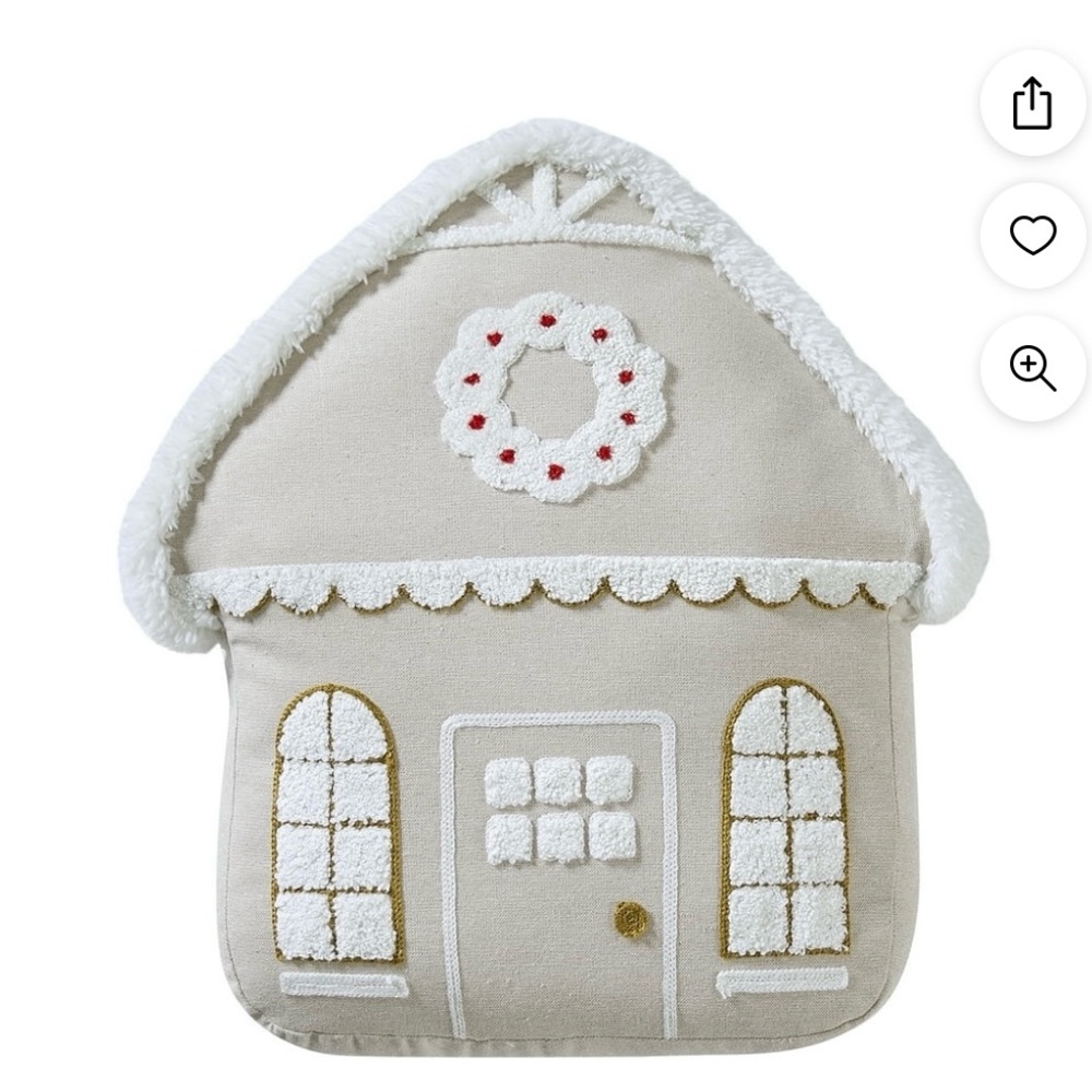 NWT Holiday 2024 My Texas House Gingerbread House Throw Pillow - 16X14